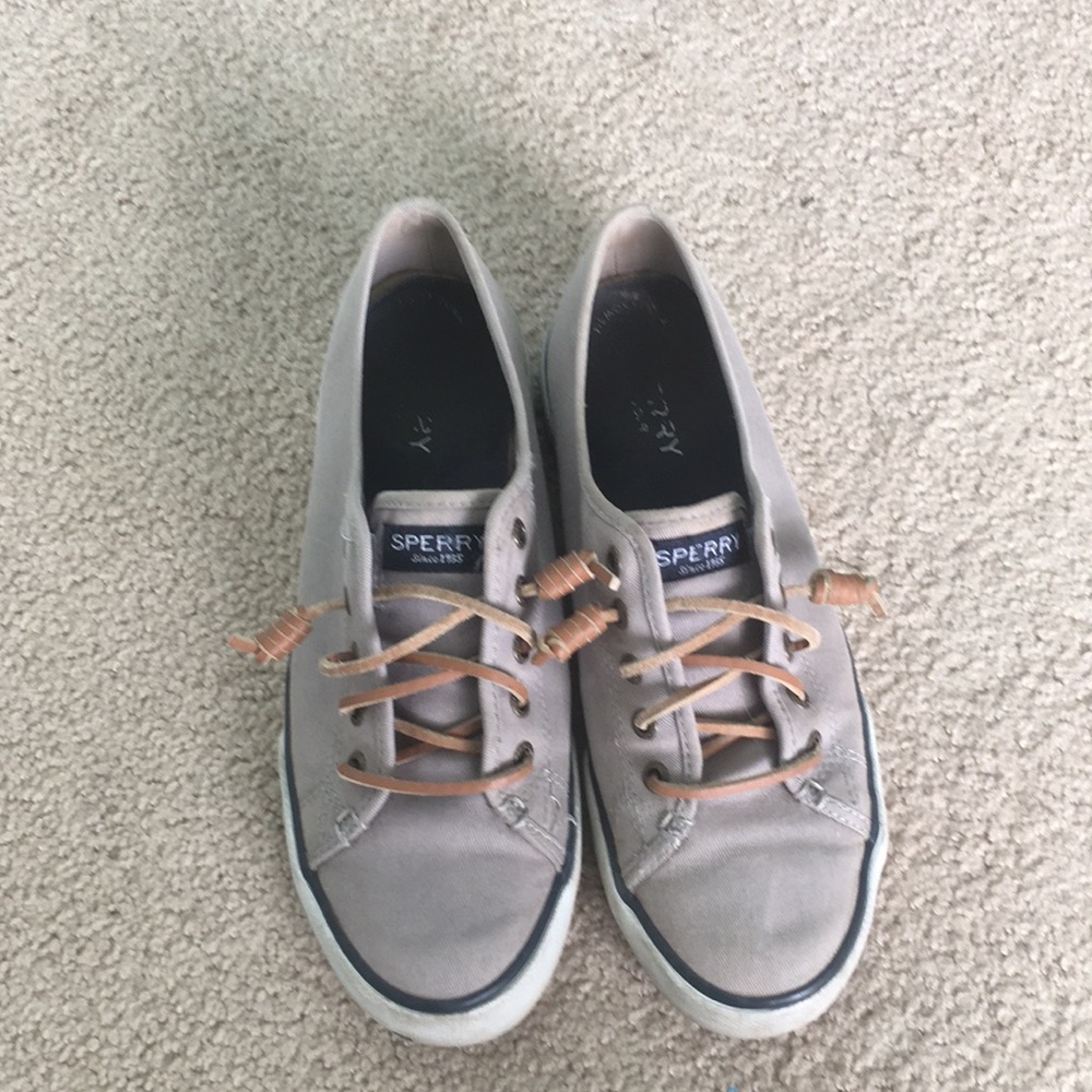 sperry top siders womens 7.5 grey